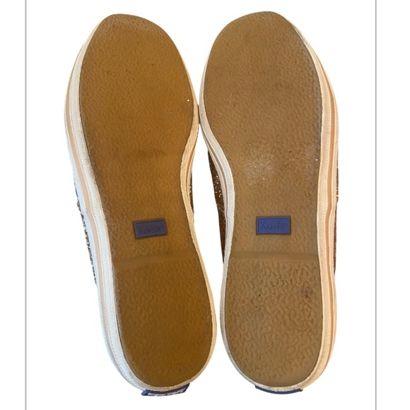 Keds X Kate Spade Glitter Sneakers Pink Rose Gold with Satin laces Size 8.5 - Picture 4 of 7